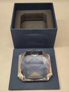 Cushion Cut Marquise Crystal Paperweight