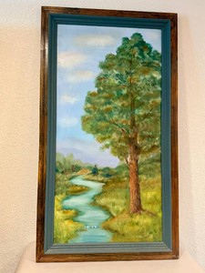 Large Landscape Painting Signed Wilma Abel