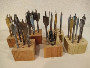 Large Assortment of Spade Drill Bits