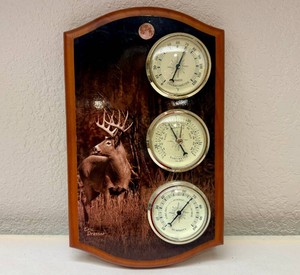 Vintage Weather Station with DeerBuck Photo
