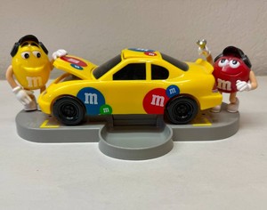M&Ms Under the Hood Yellow Race Car Candy Dispenser