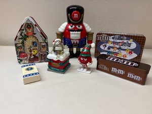 Assorted M&Ms Holiday Decor and Tins