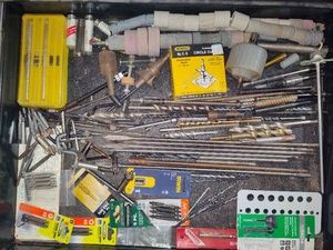 Lot of Assorted Drill Bits, Grinding Stones & More