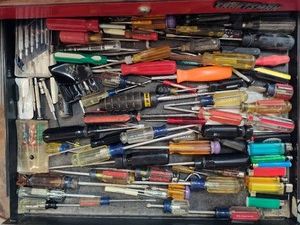 Assortment of Screwdrivers, Lighters & More