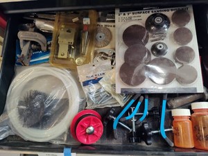 Sanding Disc Kit, Wire Brush Set, Misc Tools & Hardware