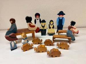 Hand Made Wooden Figurines and Elephants