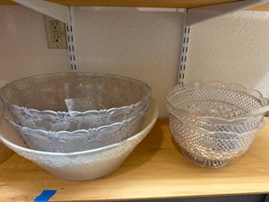 Lot of Plastic Bowls and Serving Tray