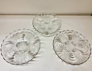 Cambridge Caprice Clear Footed Serving Plates and Bowl