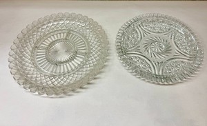 Two Crystal Serving Platters