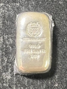 1 TROY OZ .999 FINE SILVER GERMANIA MINT BAR