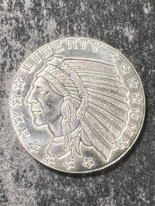 HALF TROY OZ .999 FINE SILVER INDIAN ROUND