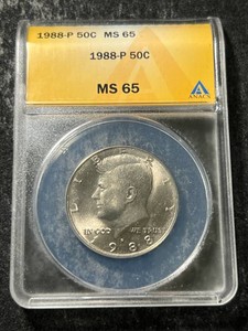 1988 US KENNEDY HALF DOLLAR ANACS MS65