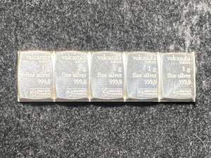 5 GRAMS .999 FINE SILVER VALCAMBI SUISSE BARS