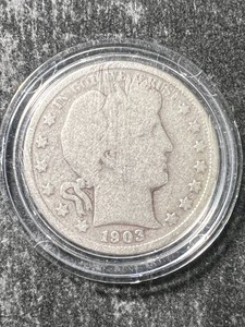 1903 US BARBER HALF DOLLAR IN AIRTITE