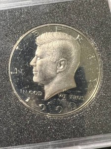 1990-S US PROOF KENNEDY HALF DOLLAR IN CASE