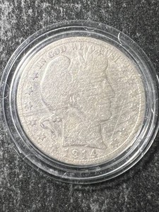 1914-S US BARBER HALF DOLLAR IN AIRTITE