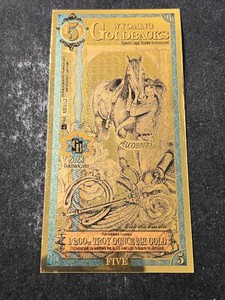 WYOMING GOLDBACK 1200TH TROY OZ 24K GOLD