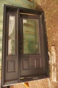 Front Entry Door With Left Side Window Panel
