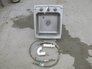 Stainless Steel Hand Washing Sink with Faucet