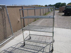 4-Tier Wire Shelving on Casters