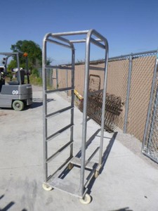 Aluminum Bus BinUtility Rack on Casters