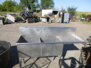 Stainless Steel Two-Compartment Sink