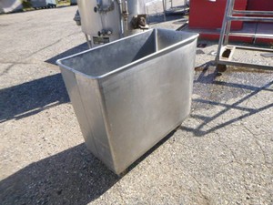 Stainless Steel Transport Trough on Casters