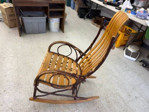 Amish-Style Rustic Bentwood Rocking Chair
