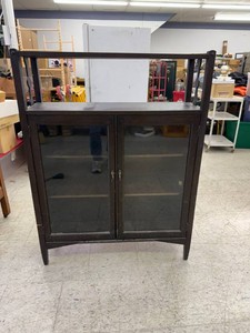 Vintage Glass Door Bookcase