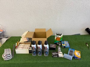Duster Spray Cans & Office Supplies - Lots of Pencils