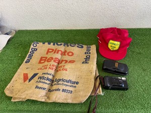 Camera, Caps & Pinto Beans Bag