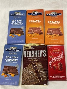 M - Ghirardelli, Hersheys & Lindt Chocolate Assortment (Lot of 6)