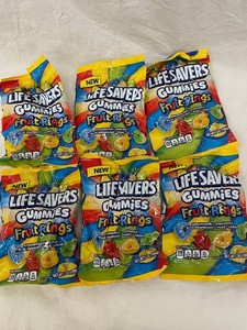 E - Life Savers Gummies FruitRings 7 Oz Bags (Lot of 6)