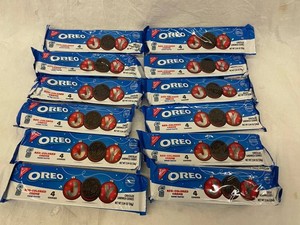 C - Oreo Red-Colored Creme Holiday Cookies 2.04oz (Lot of 12)