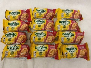 F - belVita Crunchy Cinnamon Brown Sugar Breakfast Biscuits (Lot of 12)