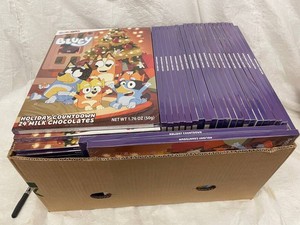 Bluey Holiday Countdown 24 Milk Chocolate Calendars - Bulk Group