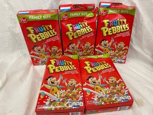 Post Fruity Pebbles Family Size 19.5 Oz Cereal (Lot of 5)