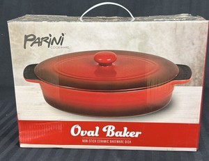 Brand New Parini cookware nonstick ceramic bakeware dish, oval bakeware