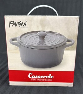 Brand New Parini cookware 1 quart gray flameproof casserole