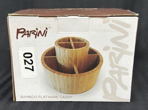 Brand New Parini bamboo flatware caddy