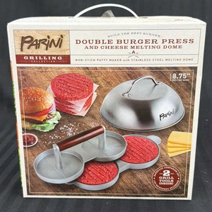 Brand New Panini double, burger, press and cheese, melting dome