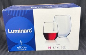 Brand New Luminarc 16 piece glass set