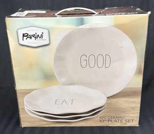 Brand New Parini cookware four piece ceramic 10 inch plate set