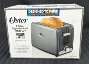 Brand New Oster, two sliced retractable cord toaster