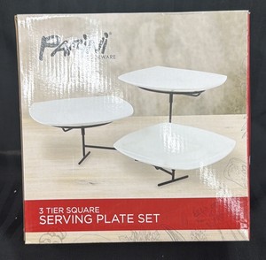 Brand new Parini cookware three tier square serving plate set