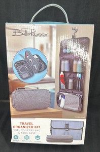 Brand New Bella Russo travel, organizer kit with toiletry bag and tech case