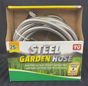 Brand New As Seen on TV steel garden hose 25 foot