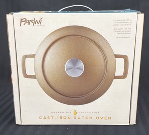 Brand New Parini cookware golden oil collection cast-iron Dutch oven 3.2 quart capacity
