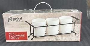 Brand New Parini cookware 3 cup flatware caddy