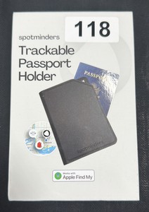 Brand New SpotMinders  trackable passport holder works with Apple Find My Apple